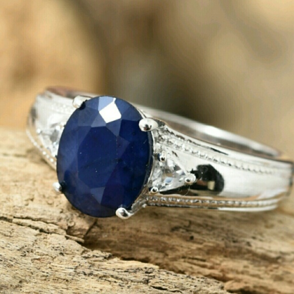 SAPPHIRE & TOPAZ RING - Picture 8 of 8